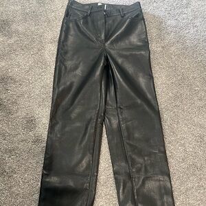 Wilfred Jet Black Vegan Leather Trousers